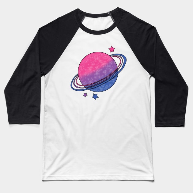 Planet bisexual pride Baseball T-Shirt by Becky-Marie